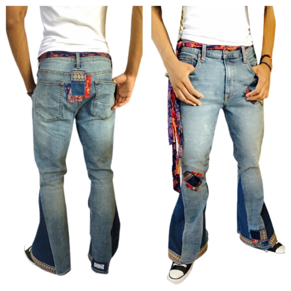Flare Jeans Handmade Bell Bottom UPCYCLED Jeans